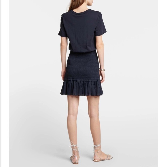 Veronica Beard Aberdeen Cotton
Smocked Mini Dress Navy Blue Size
M - Picture 2 of 12